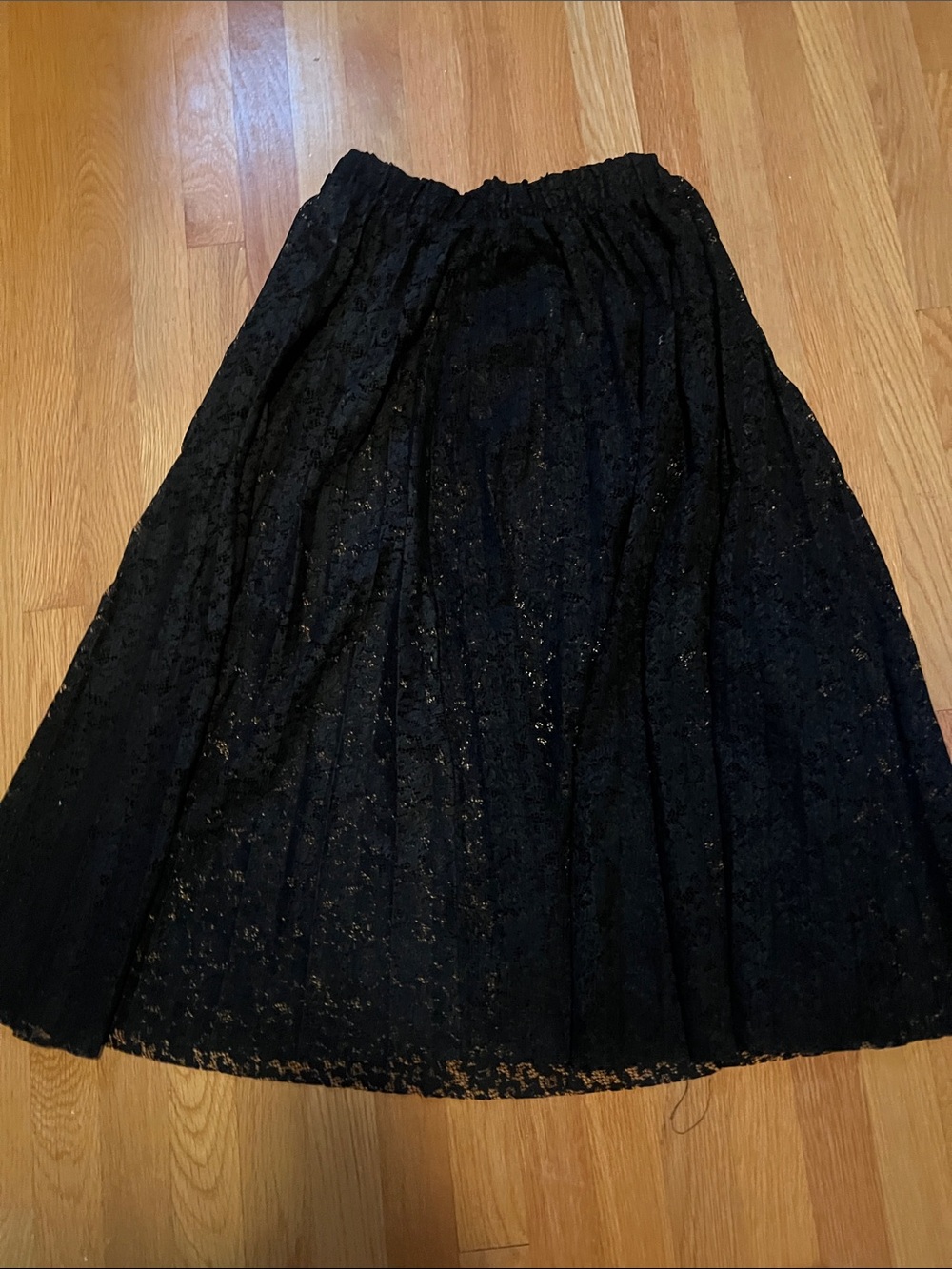Free People Black Lace Circle Skirt